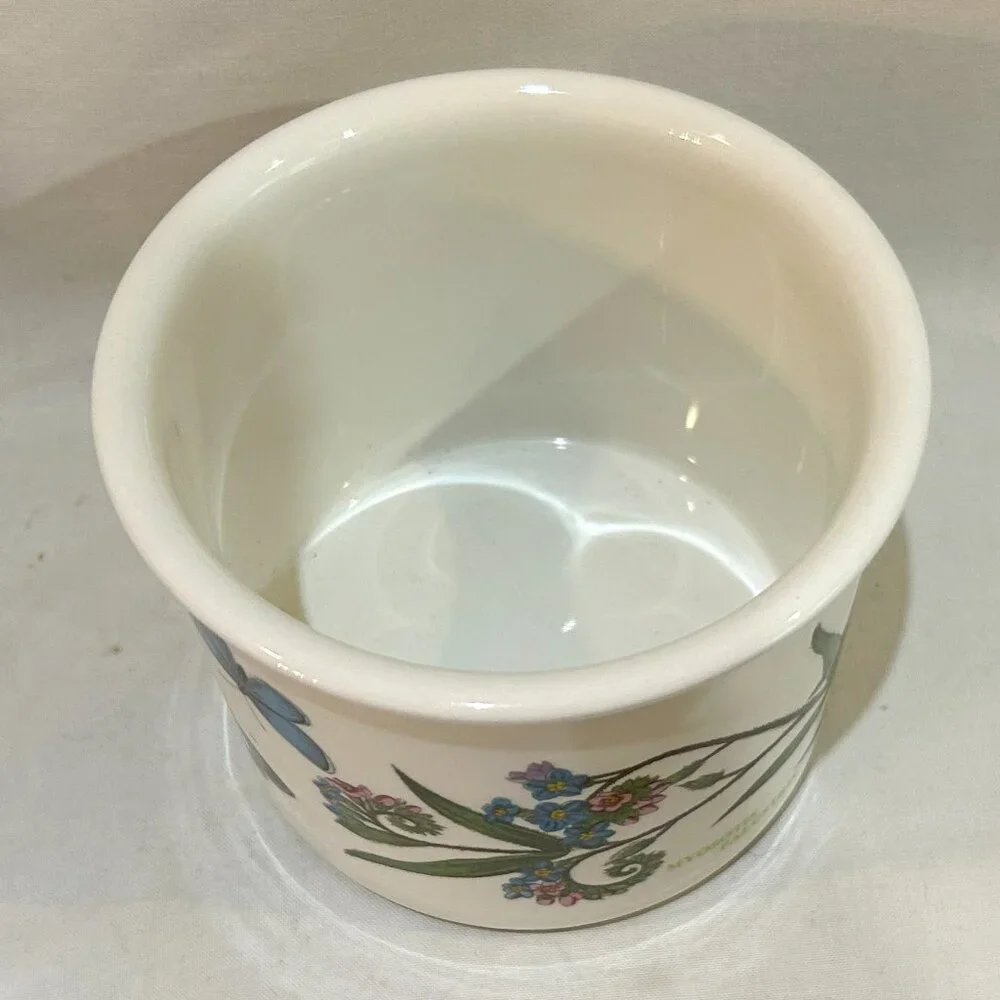 Portmeirion Botanic Garden Ceramic Crock Jar Planter Forget Me Not